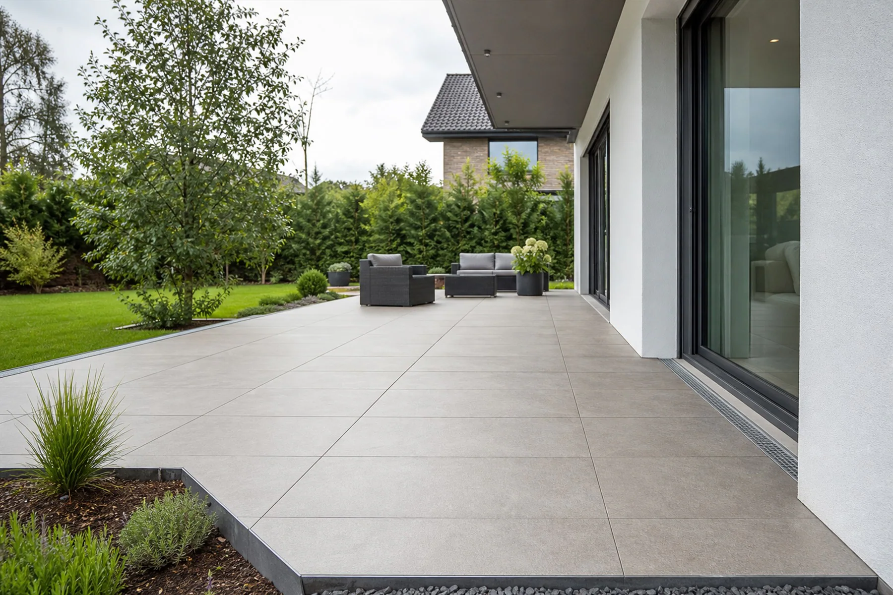 Terrassenfliesen im Außenbereich in Hannover